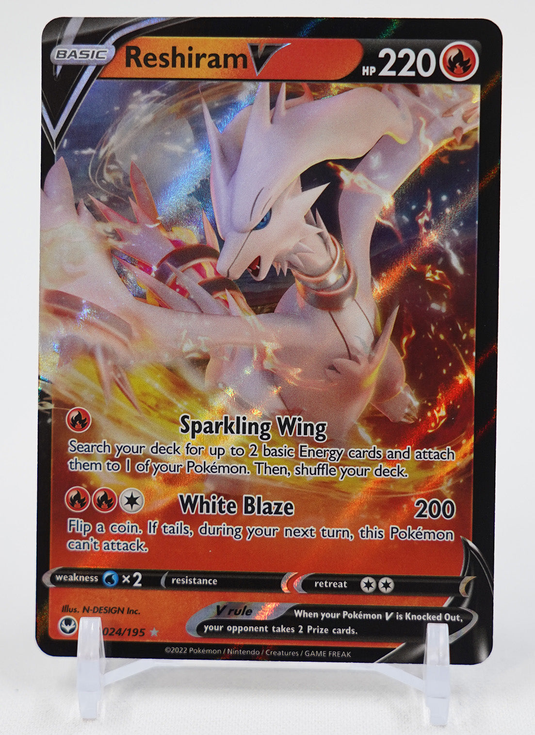 Reshiram V (024/195) [Sword & Shield Silver Tempest] – Pokemon Plug