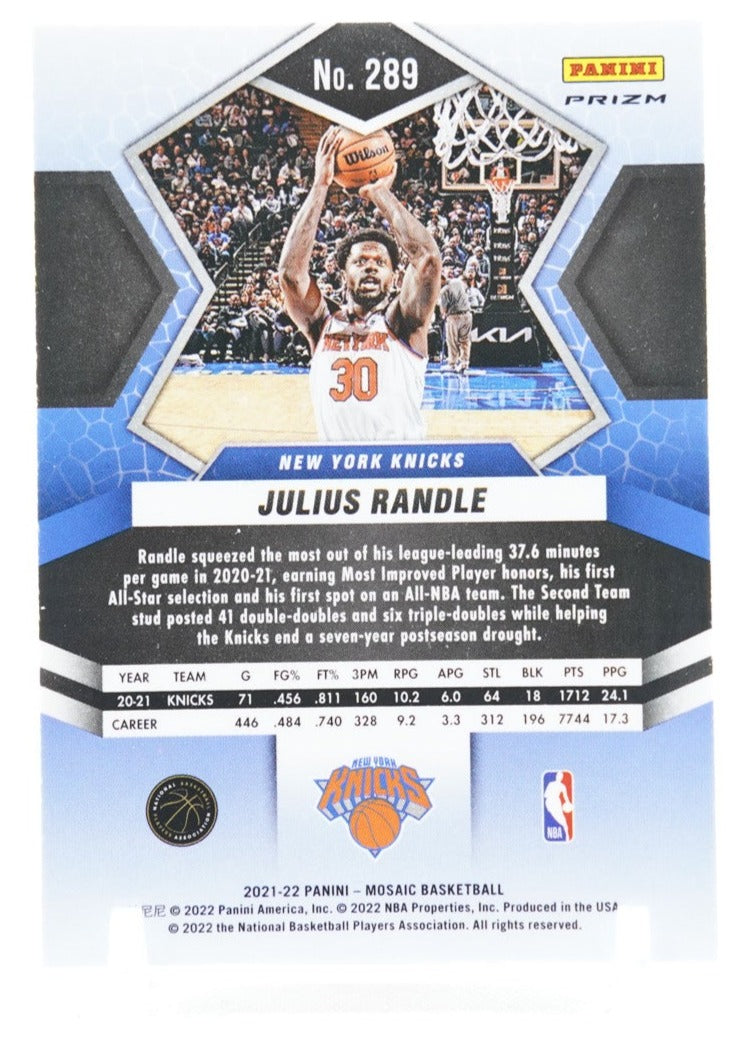 2021-22 Panini Mosaic Prizm ALL NBA Julius Randle Card #289