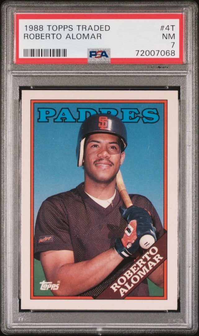 1988 TOPPS TRADED 4T ROBERTO ALOMAR PSA 7