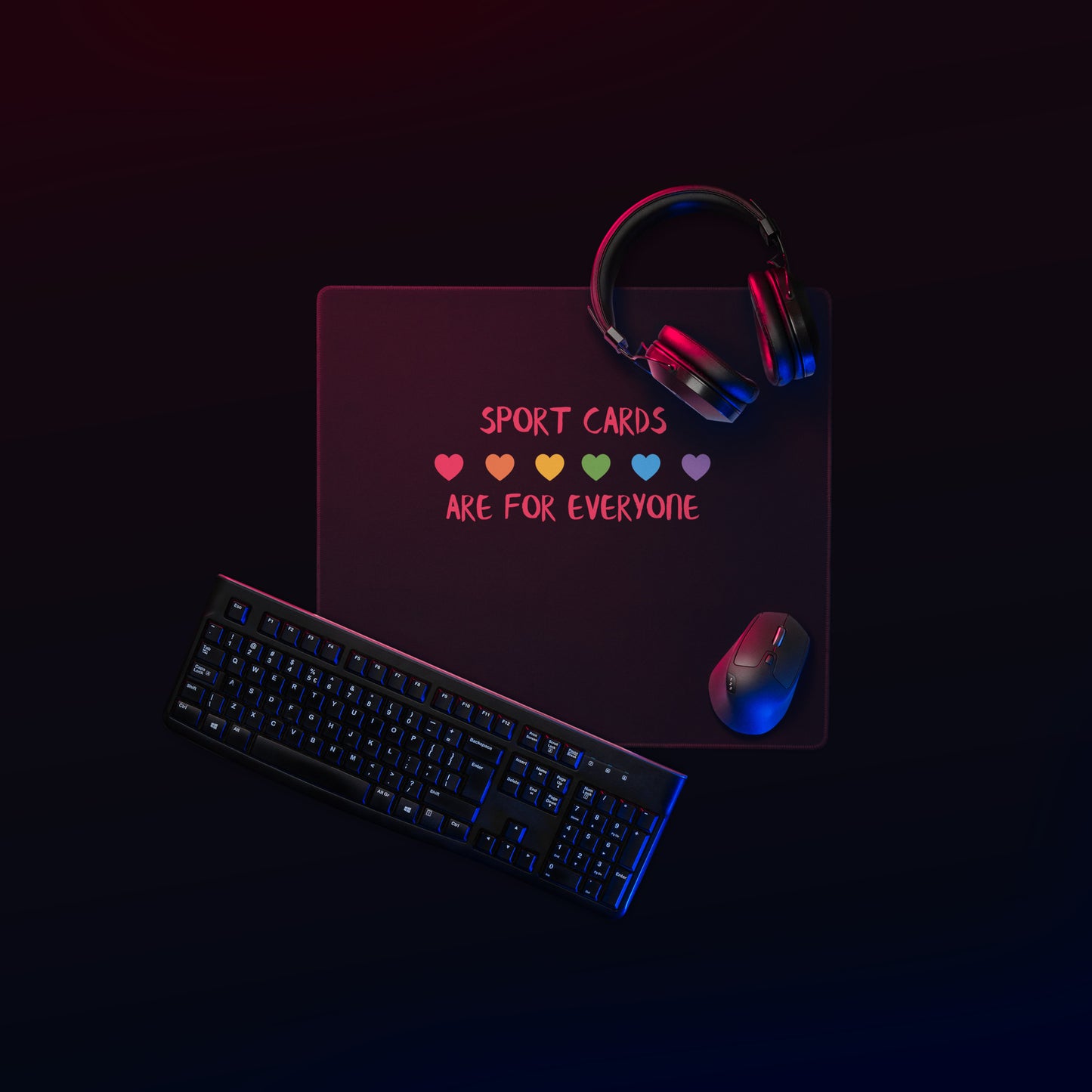 Sport Cards Are For Everyone PRIDE Gaming Mouse Pad