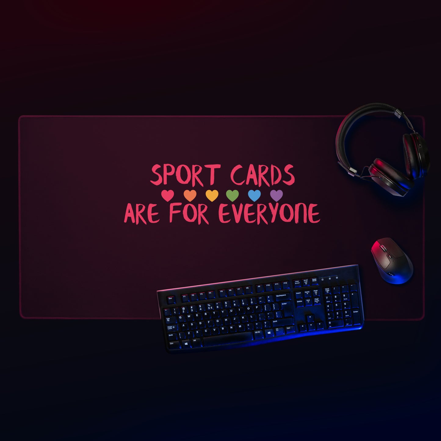 Sport Cards Are For Everyone PRIDE Gaming Mouse Pad