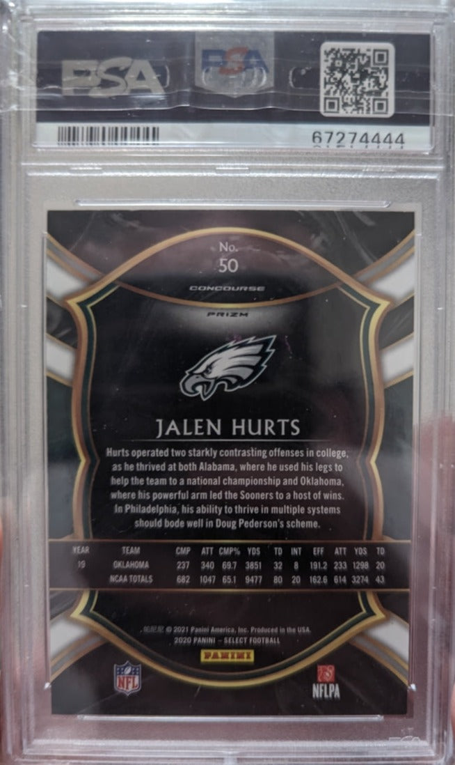 2020 PANINI SELECT 50 JALEN HURTS SILVER PRIZM