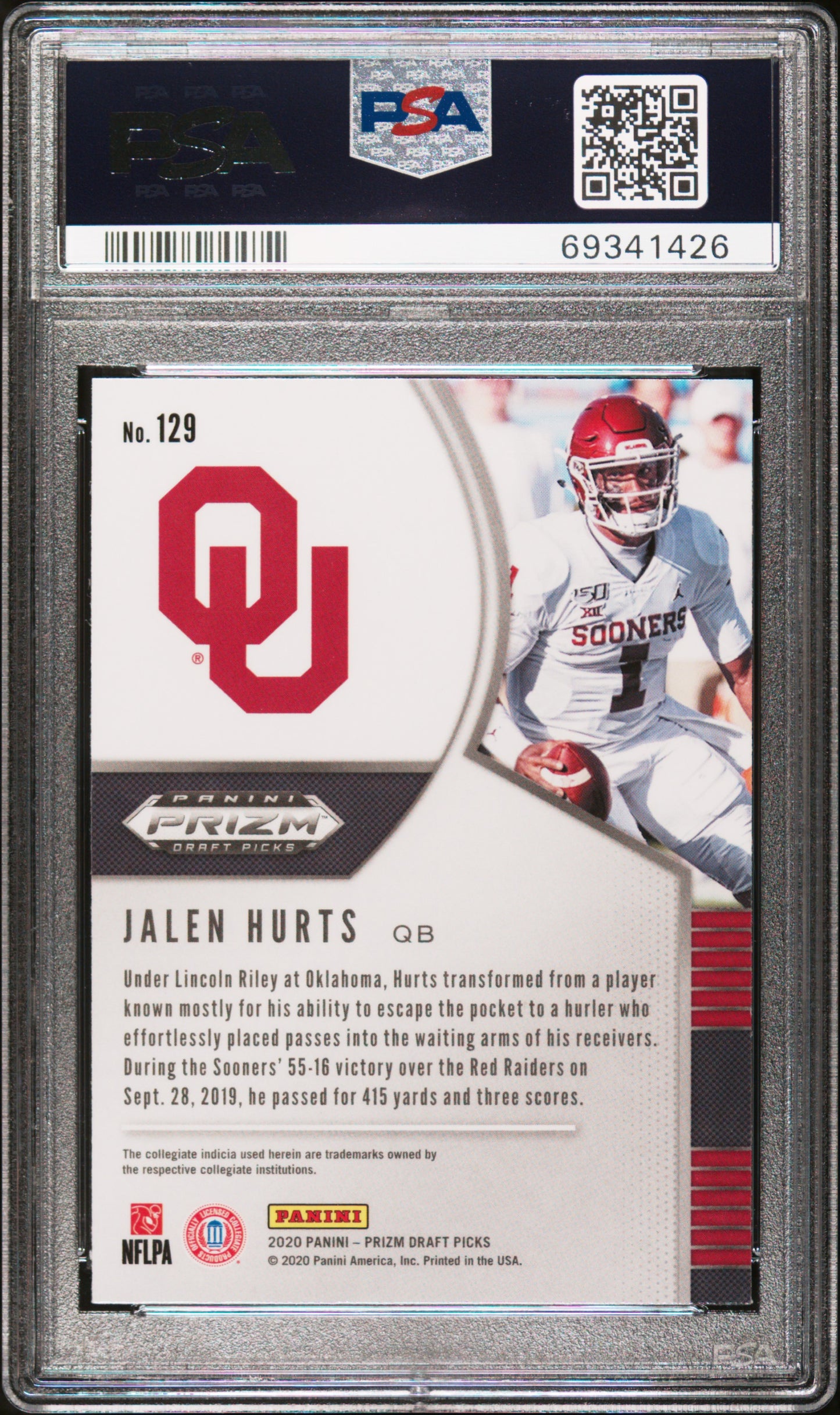 2020 PANINI PRIZM DRAFT PICKS 129 JALEN HURTS