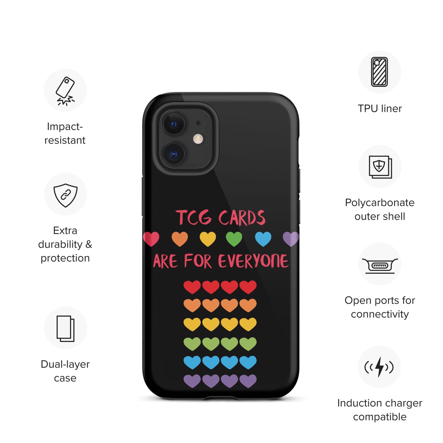 TCG Cards Are For Everyone PRIDE Tough Case for iPhone®