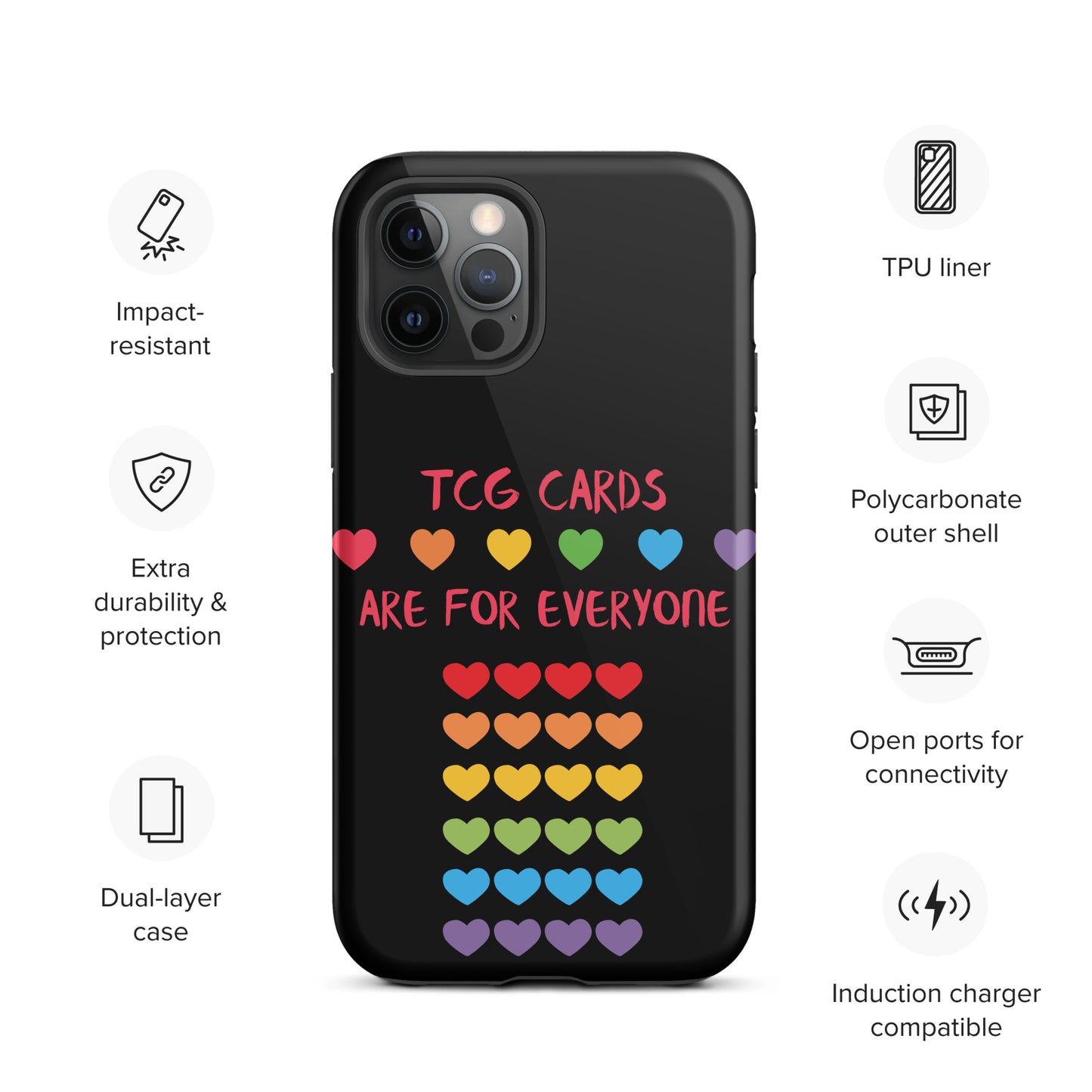 TCG Cards Are For Everyone PRIDE Tough Case for iPhone®