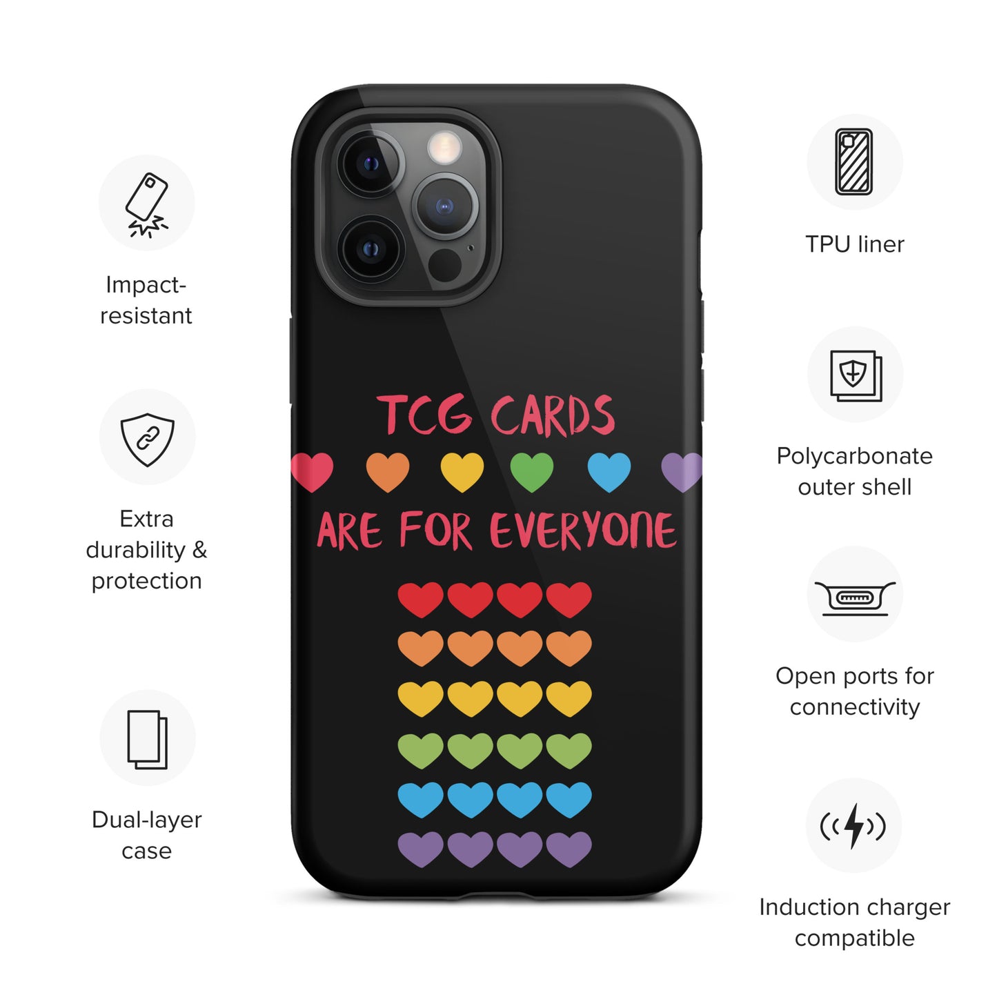 TCG Cards Are For Everyone PRIDE Tough Case for iPhone®