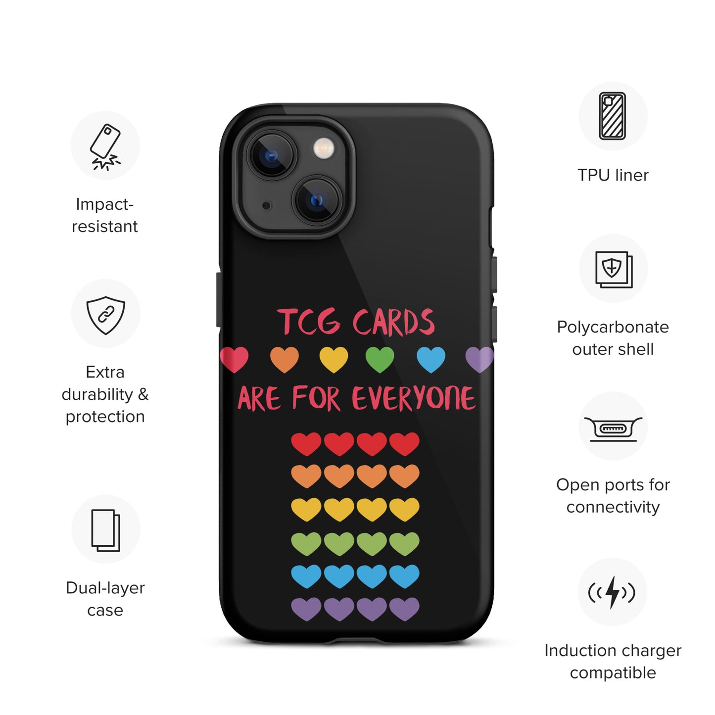 TCG Cards Are For Everyone PRIDE Tough Case for iPhone®