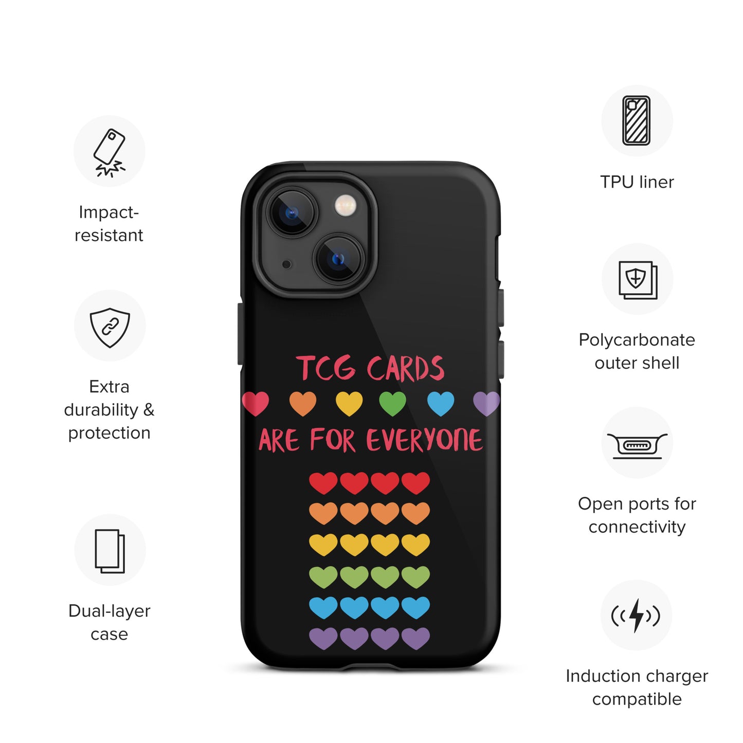 TCG Cards Are For Everyone PRIDE Tough Case for iPhone®