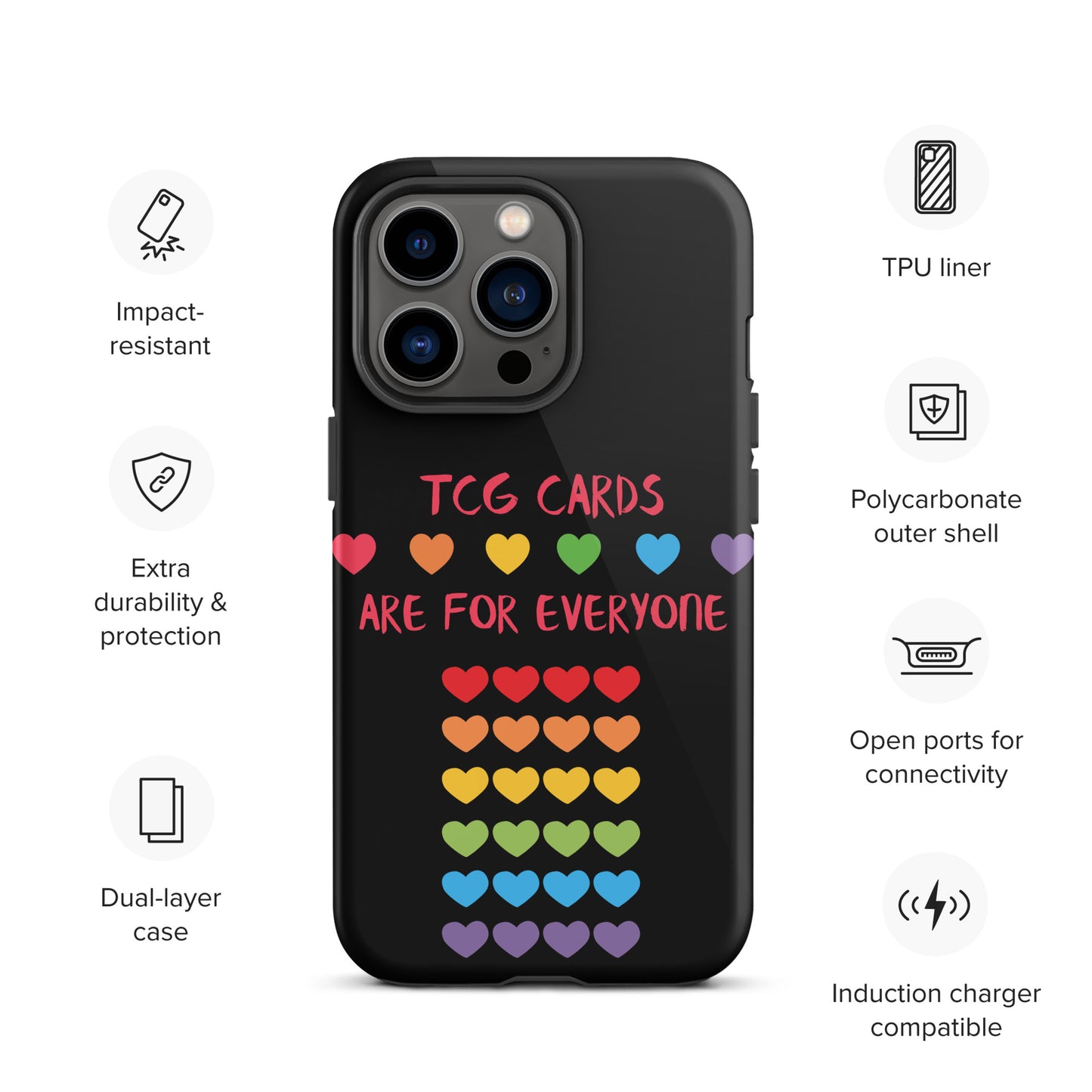 TCG Cards Are For Everyone PRIDE Tough Case for iPhone®