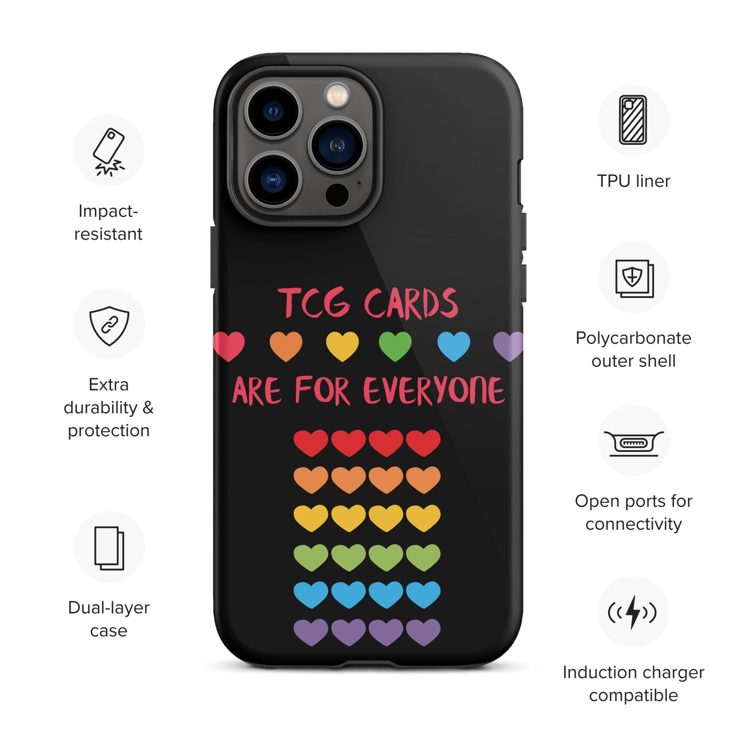 TCG Cards Are For Everyone PRIDE Tough Case for iPhone®