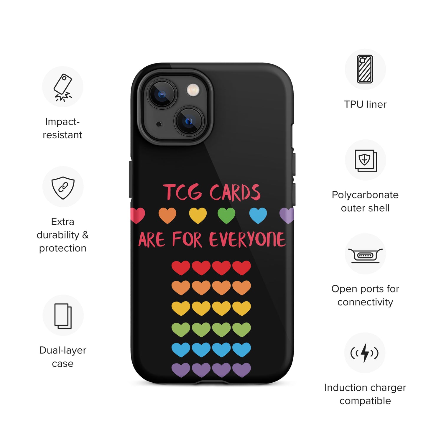 TCG Cards Are For Everyone PRIDE Tough Case for iPhone®