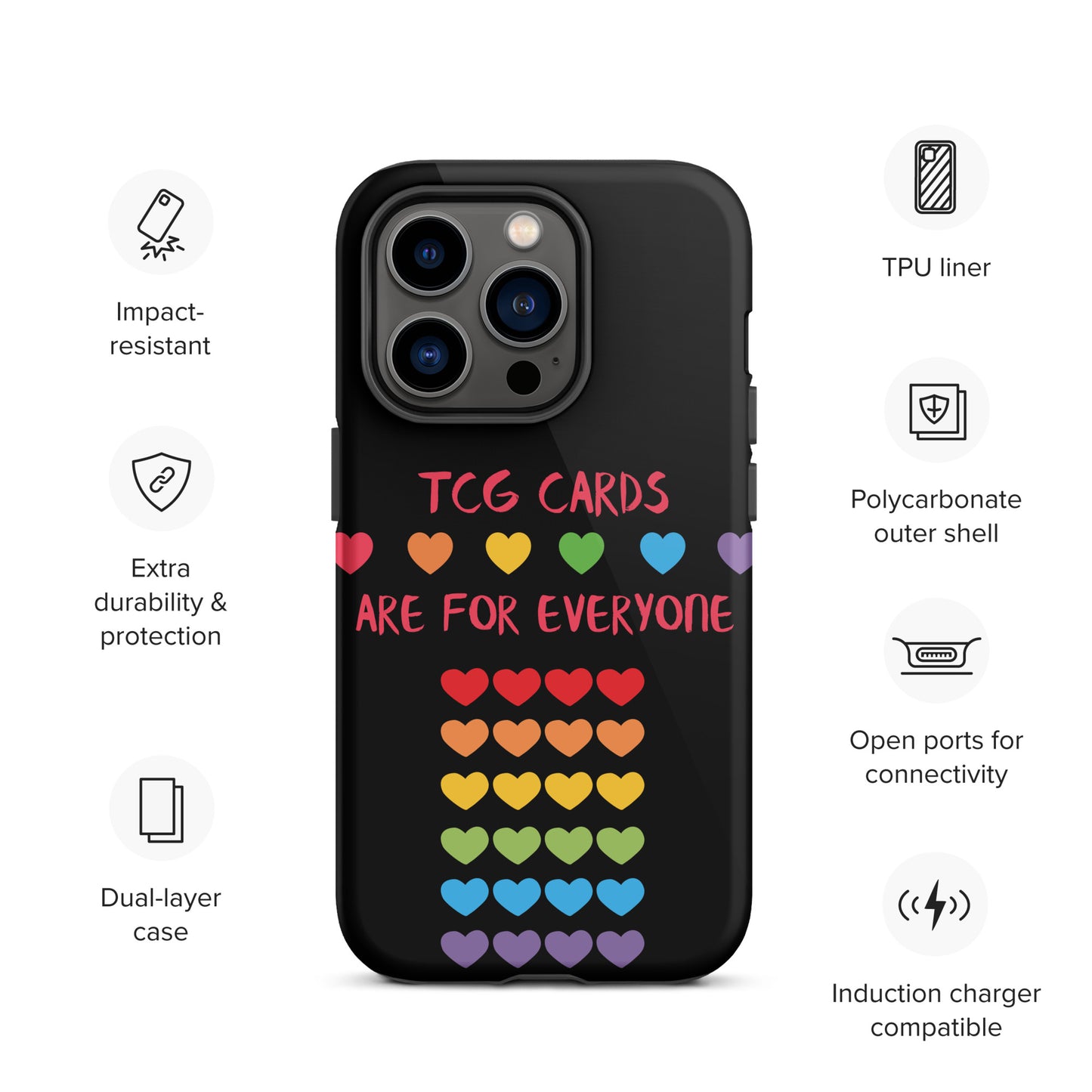 TCG Cards Are For Everyone PRIDE Tough Case for iPhone®