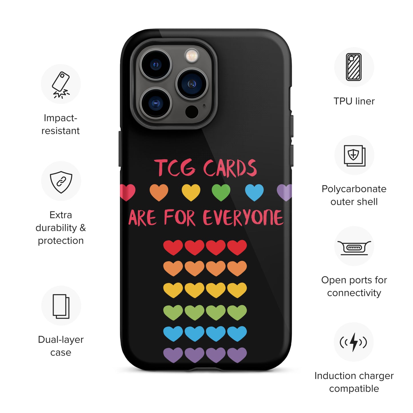 TCG Cards Are For Everyone PRIDE Tough Case for iPhone®